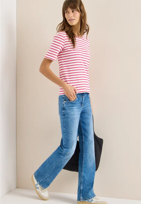 Gestreiftes T-Shirt beetroot pink Gestreiftes T-Shirt beetroot pink