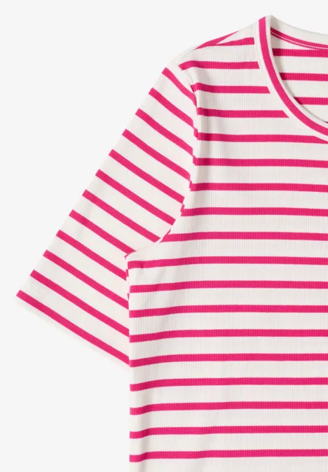 Gestreiftes T-Shirt beetroot pink Gestreiftes T-Shirt beetroot pink