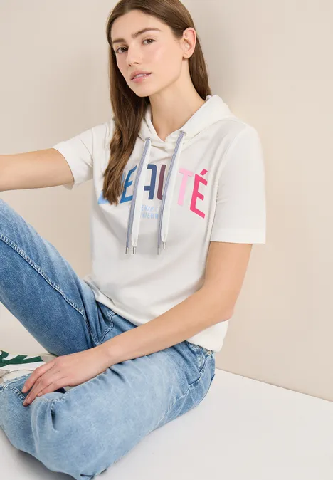 Hoodie Shirt vanilla white