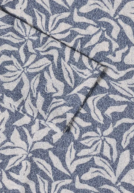 Tweekleurig shirt met capuchon sporty denim blue