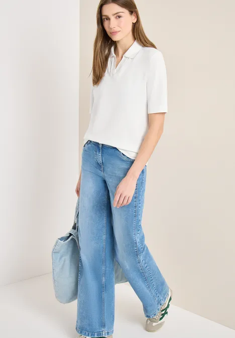 Piqué Poloshirt vanilla white