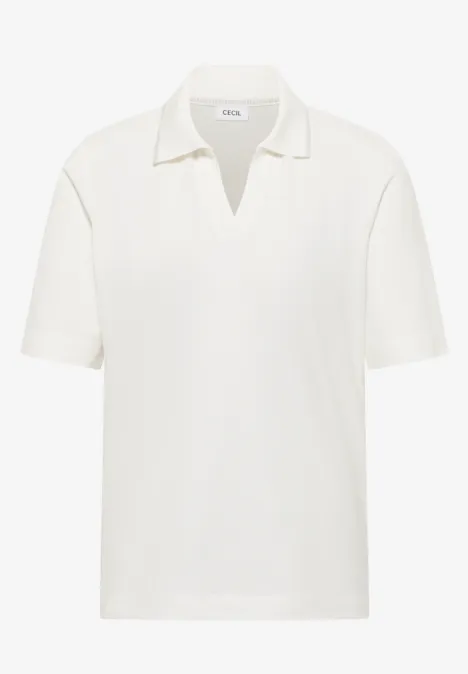 Piqué Poloshirt vanilla white