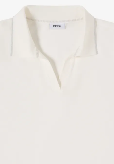 Piqué Poloshirt vanilla white