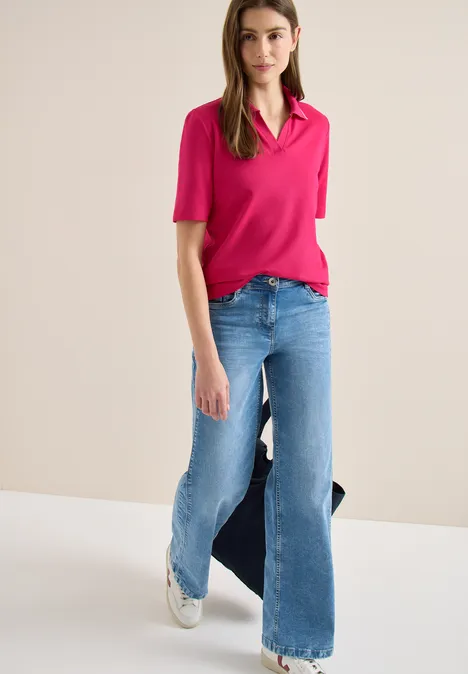 Piqué Poloshirt beetroot pink