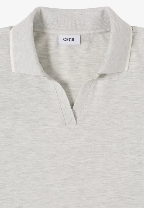 Piqué Poloshirt milky grey melange