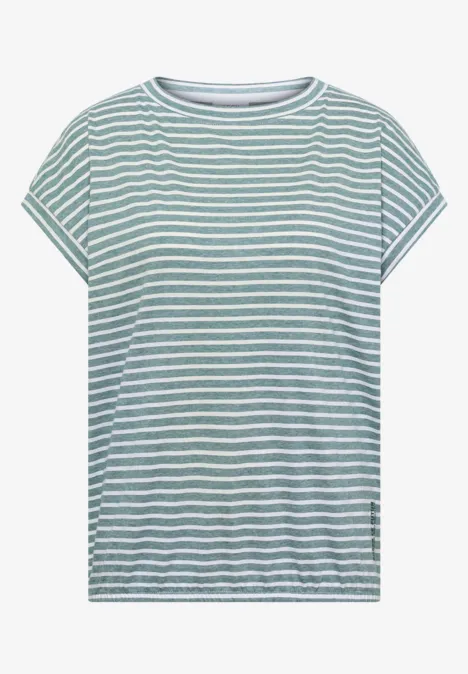 Kurzarm T-Shirt mit elastischem Saum jungle green