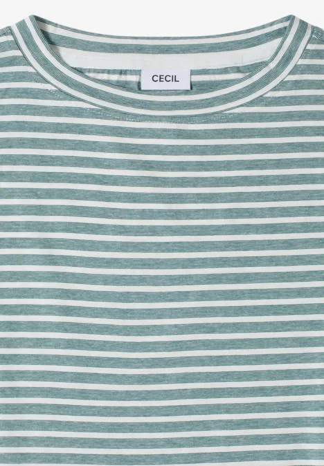 Kurzarm T-Shirt mit elastischem Saum jungle green