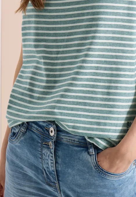 Kurzarm T-Shirt mit elastischem Saum jungle green