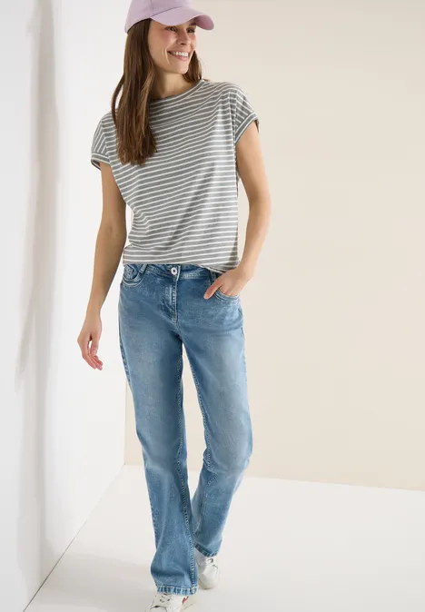 T-shirt à rayures khaki