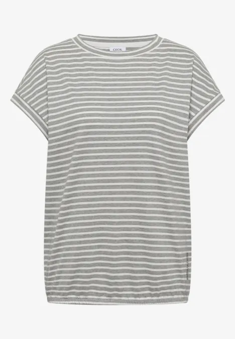 T-shirt à rayures khaki