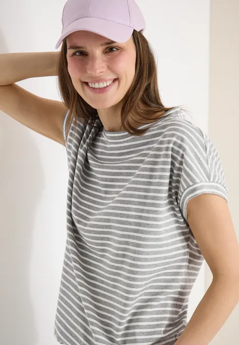 T-shirt à rayures khaki