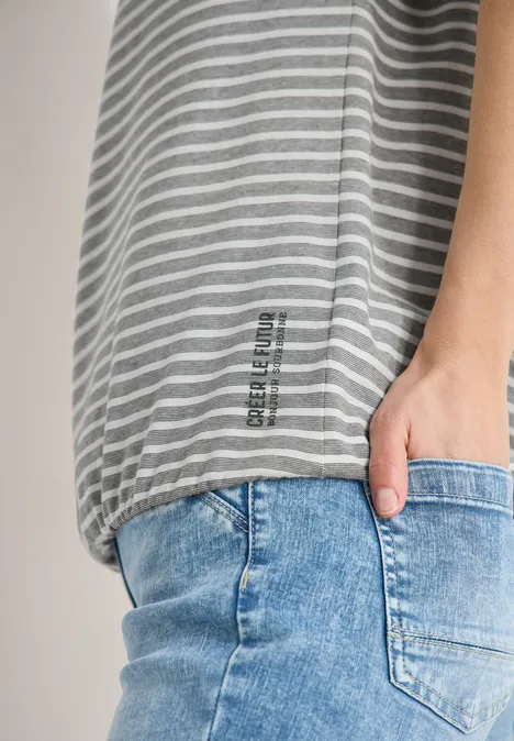 T-shirt à rayures khaki