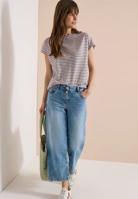 Kurzarm T-Shirt mit elastischem Saum sweet grape red Kurzarm T-Shirt mit elastischem Saum sweet grape red