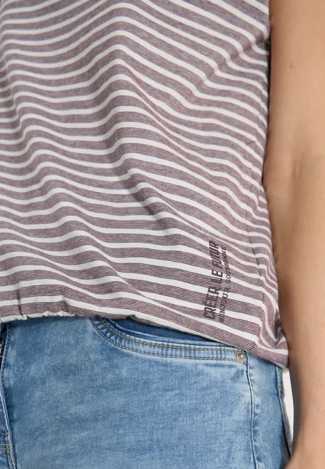 Kurzarm T-Shirt mit elastischem Saum sweet grape red Kurzarm T-Shirt mit elastischem Saum sweet grape red