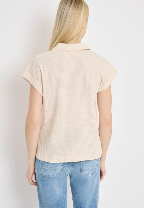 T-Shirt mit Struktur im Two-Tone-Look pearl beige T-Shirt mit Struktur im Two-Tone-Look pearl beige