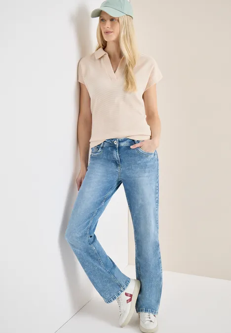 T-Shirt mit Struktur im Two-Tone-Look pearl beige T-Shirt mit Struktur im Two-Tone-Look pearl beige