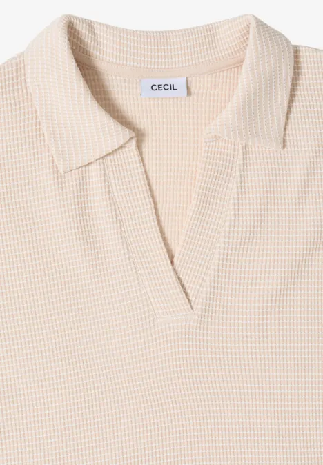 T-Shirt mit Struktur im Two-Tone-Look pearl beige T-Shirt mit Struktur im Two-Tone-Look pearl beige