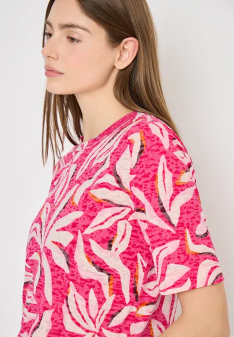 Ausbremmer Shirt mit Print beetroot pink