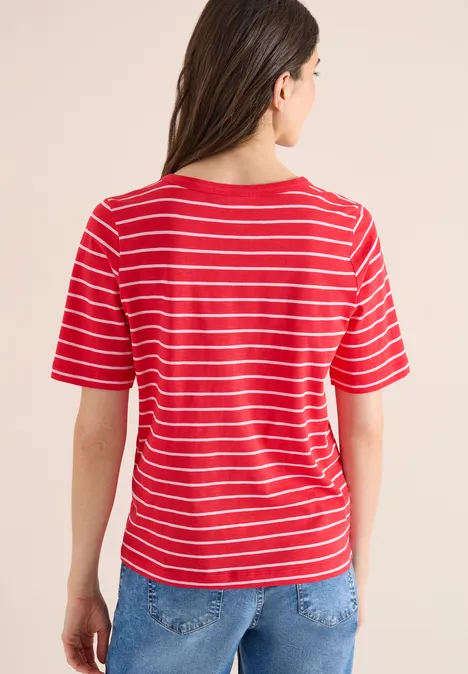 T-shirt à rayures glazed apple red