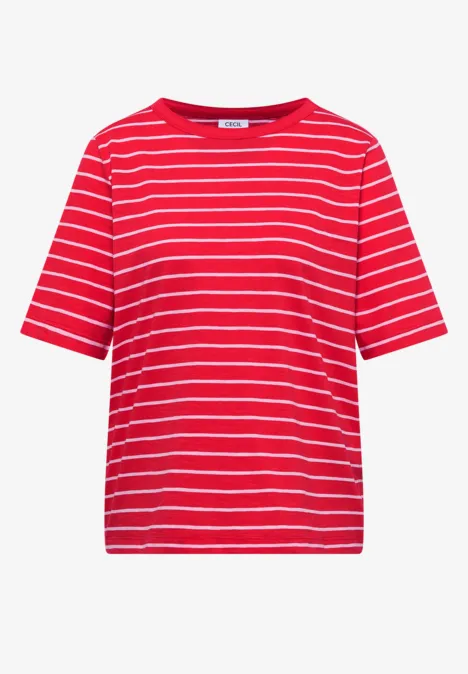 T-shirt à rayures glazed apple red