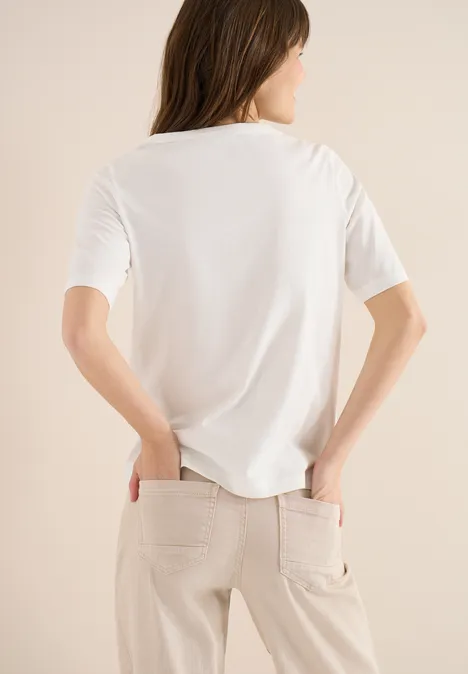 Koszulka w jednolitym kolorze vanilla white