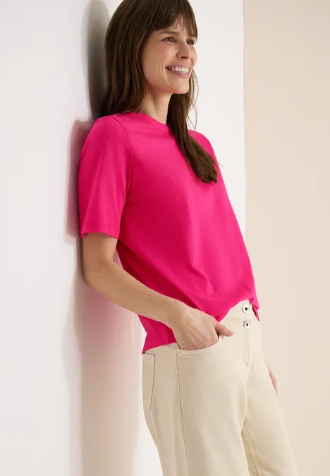 T-shirt en couleur unie beetroot pink