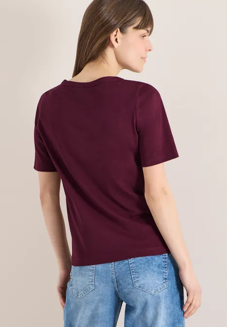 T-shirt en couleur unie sweet grape red