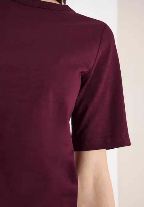 T-shirt en couleur unie sweet grape red