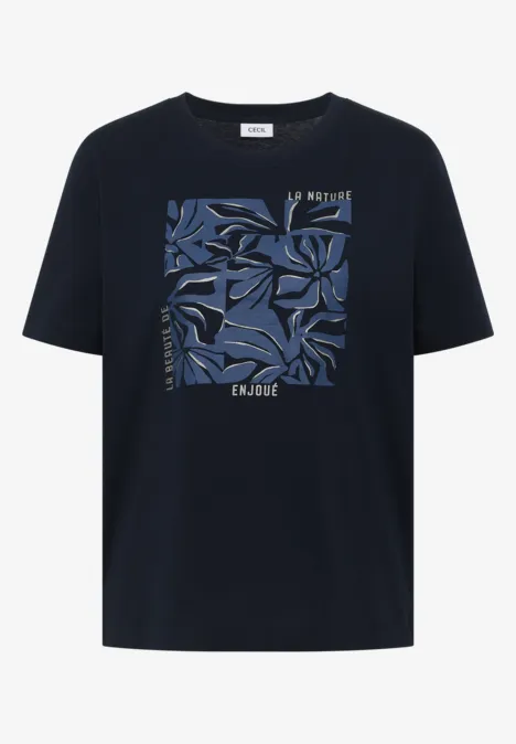 Koszulka z nadrukiem z przodu universal blue Koszulka z nadrukiem z przodu universal blue