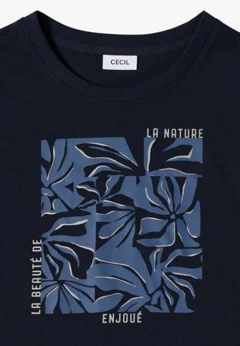 Koszulka z nadrukiem z przodu universal blue Koszulka z nadrukiem z przodu universal blue