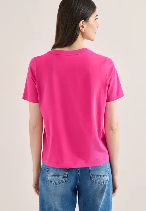 T-Shirt mit Frontprint beetroot pink