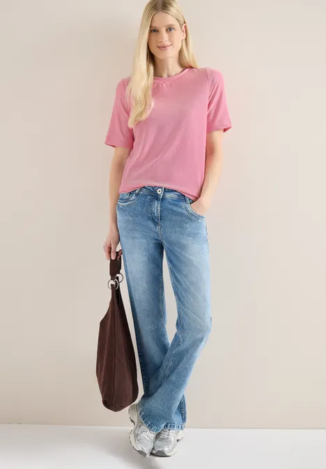 Koszulka w paski beetroot pink