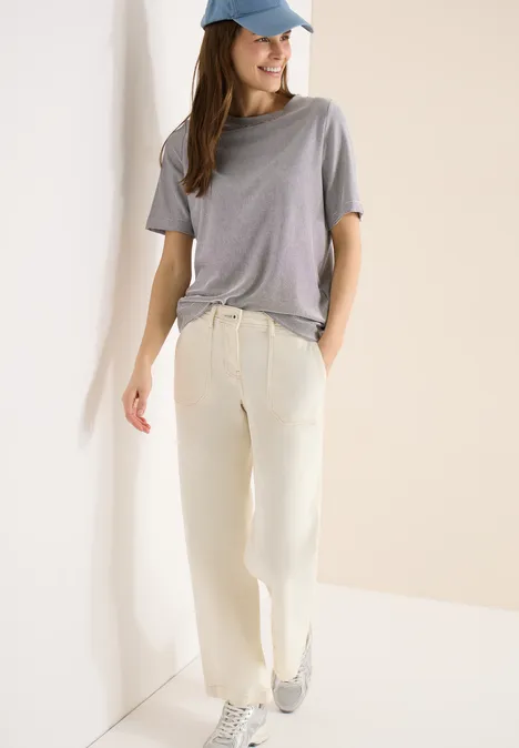 Gestreiftes T-Shirt macchiato brown Gestreiftes T-Shirt macchiato brown