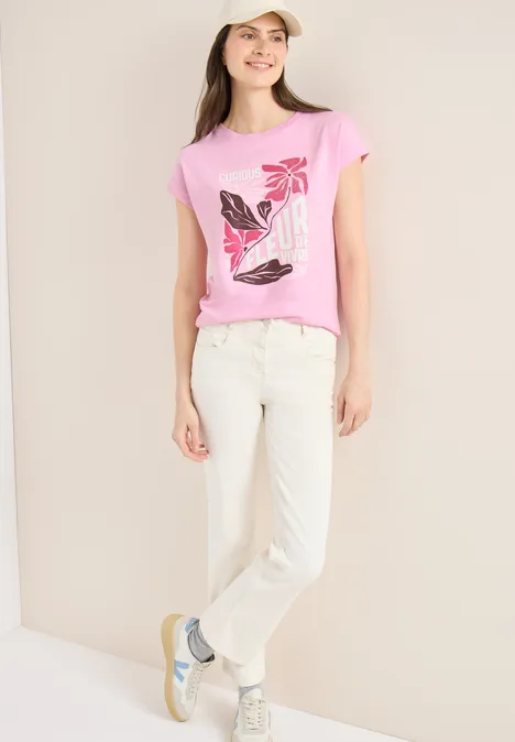 T-Shirt mit Frontprint light blush rose