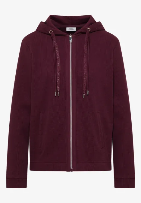 Veste à manches longues avec capuche et poches sweet grape red Veste à manches longues avec capuche et poches sweet grape red