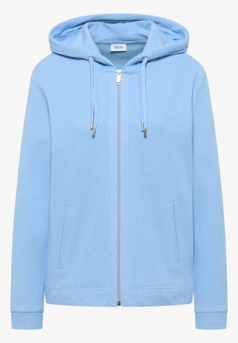 Langarm Jacke mit Kapuze und Taschen sporty light blue Langarm Jacke mit Kapuze und Taschen sporty light blue