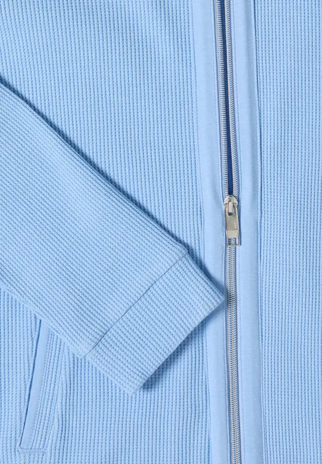 Langarm Jacke mit Kapuze und Taschen sporty light blue Langarm Jacke mit Kapuze und Taschen sporty light blue