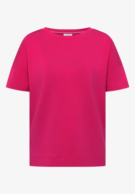 Koszula z detalami na ramionach beetroot pink