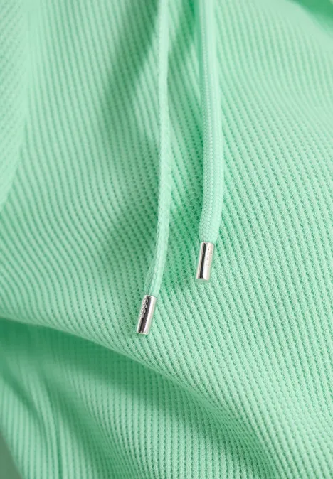 Jas met capuchon en streeppatroon juicy lime Jas met capuchon en streeppatroon juicy lime