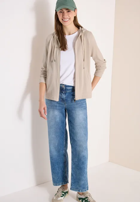 Veste à manches longues avec capuche et poches pearl beige Veste à manches longues avec capuche et poches pearl beige