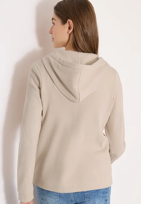 Veste à manches longues avec capuche et poches pearl beige Veste à manches longues avec capuche et poches pearl beige