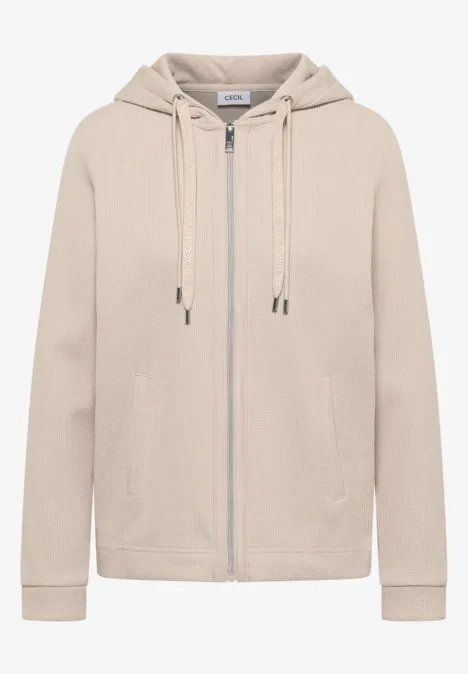 Veste à manches longues avec capuche et poches pearl beige Veste à manches longues avec capuche et poches pearl beige