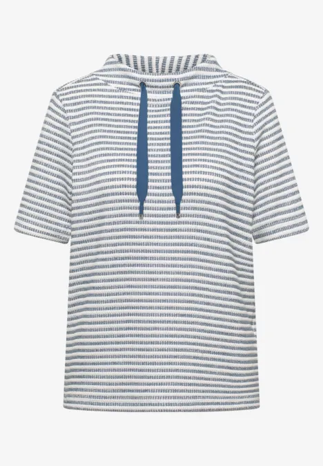 T-shirt à col funky et structure sporty denim blue T-shirt à col funky et structure sporty denim blue