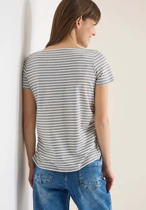 T-shirt à rayures khaki