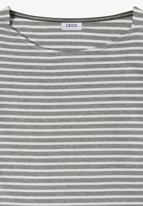 T-shirt à rayures khaki