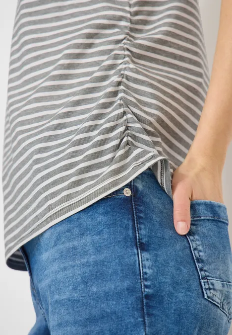 T-shirt à rayures khaki