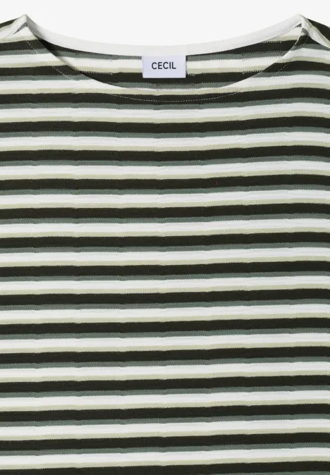Koszulka w paski raw khaki