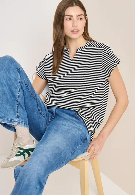 Gestreiftes Shirt universal blue