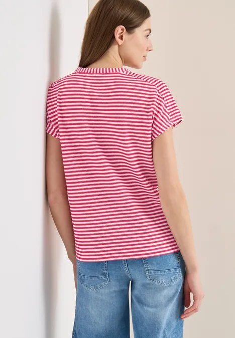 Koszula w paski beetroot pink