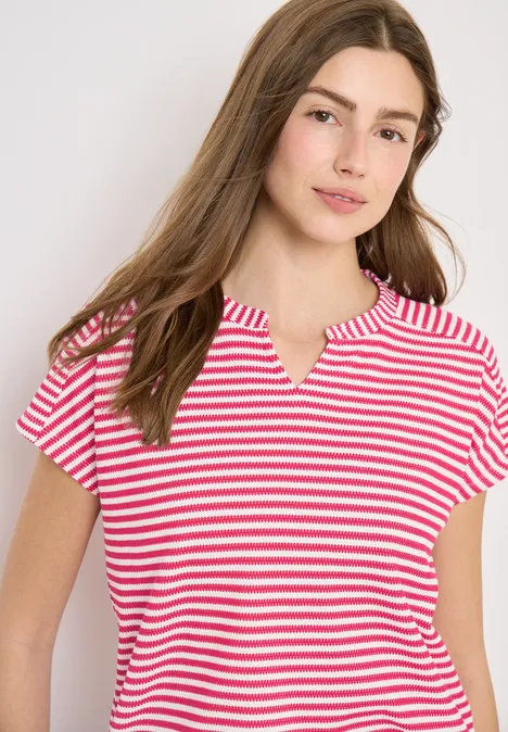 Koszula w paski beetroot pink